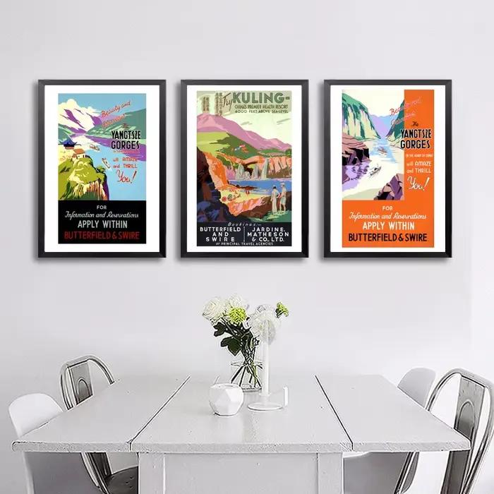 Affiche de voyage vintage, Cannes, Chine, Congo, CriferrCuba