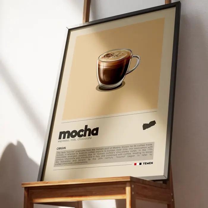 Affiche d'art de café minimaliste
