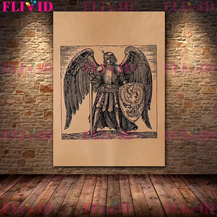 Lucifer The Fallen Angel Antique Satanic Art Poster and Print