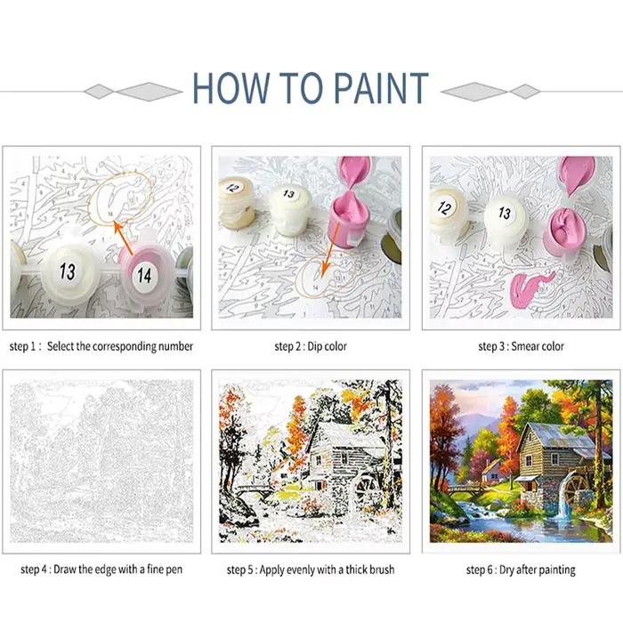 24 couleurs peinture personnalisée par numéros Photo