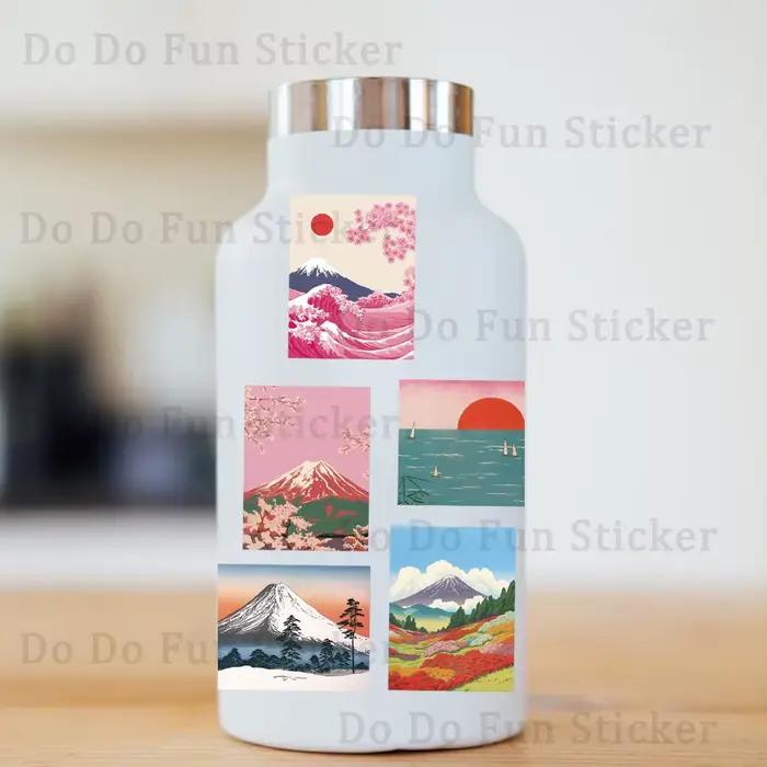 Autocollants d'art esthétique japonais rétro rose