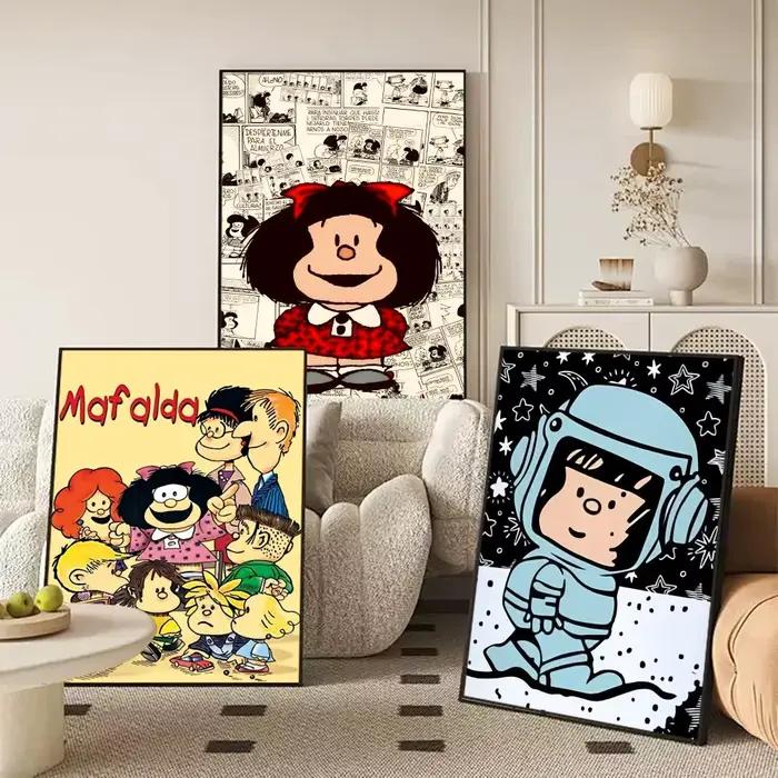 Affiche de dessin animé M_Mafalda classique populaire