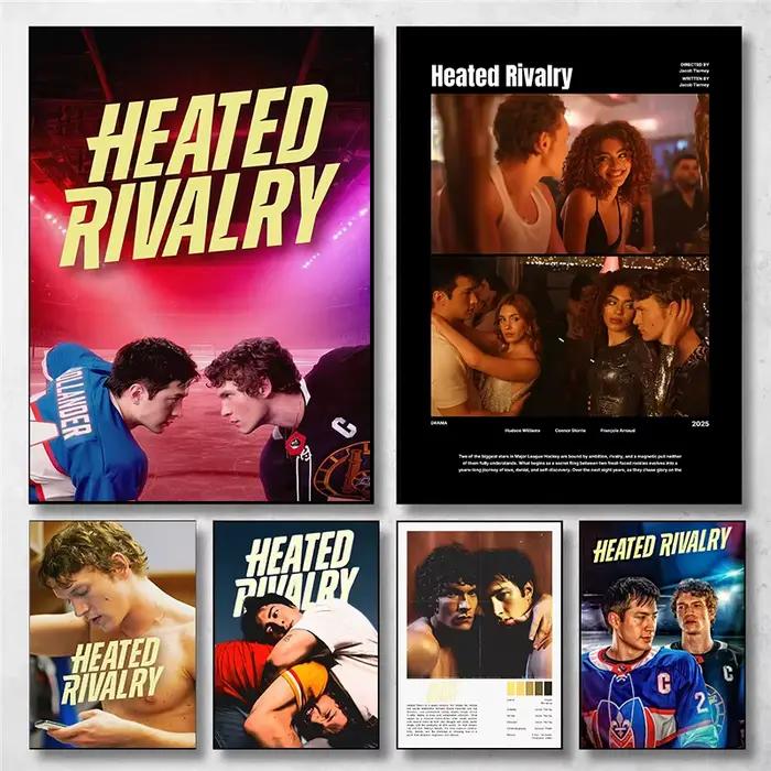 Affiches 2025 : Rivalité Chaude entre les Sports Romantiques et les Dramas TV Amoureux – Impressions sur Toile de Hockey