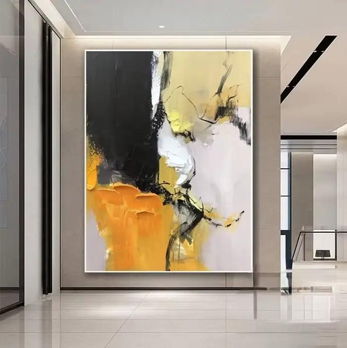 Peinture à l'huile abstraite faite à la main