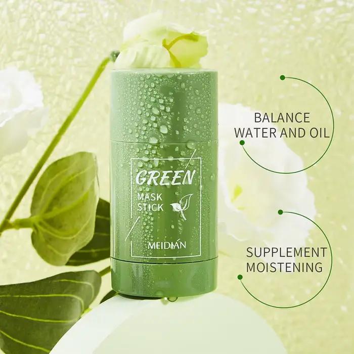 40g thé vert masque bâton visage enlever points noirs traiter acné imperfections points noirs propre solide masque bâton crème soins de la peau
