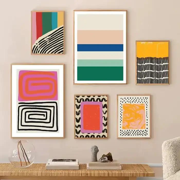 Affiches de peinture sur toile imprimées d'art mural minimaliste