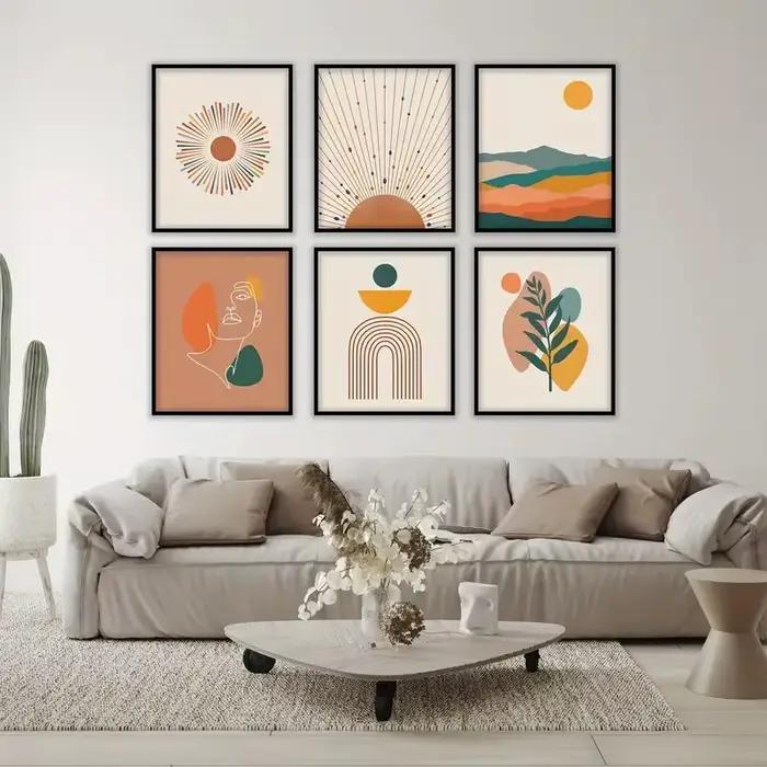 Peinture sur toile bohème minimaliste