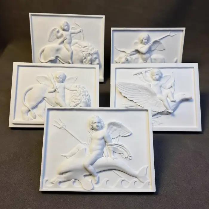 Sculpture en Relief d'ange