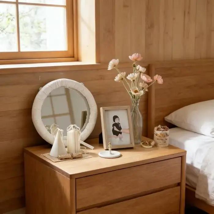 Miroir mural en tissu de coton
