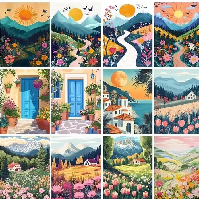 Peinture par numéros sur toile