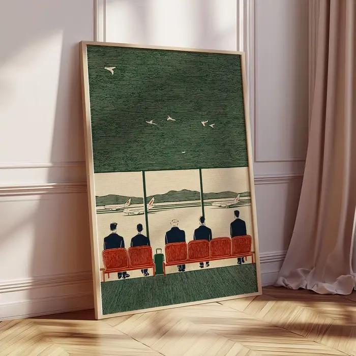 Affiches sur toile Vintage « Salon d'aéroport »