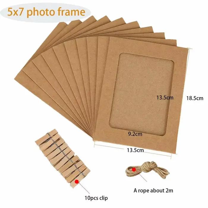 Cadres Photo en papier Kraft 5 pouces