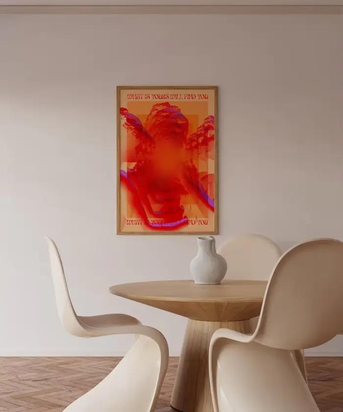 Affiche d'affirmation, affiche des années 70