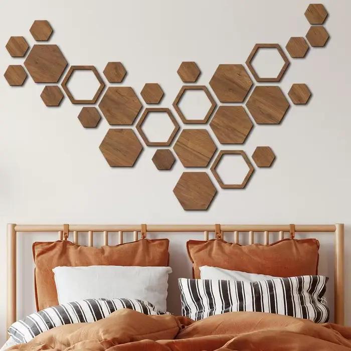 Décorations murales hexagonales 27 pièces