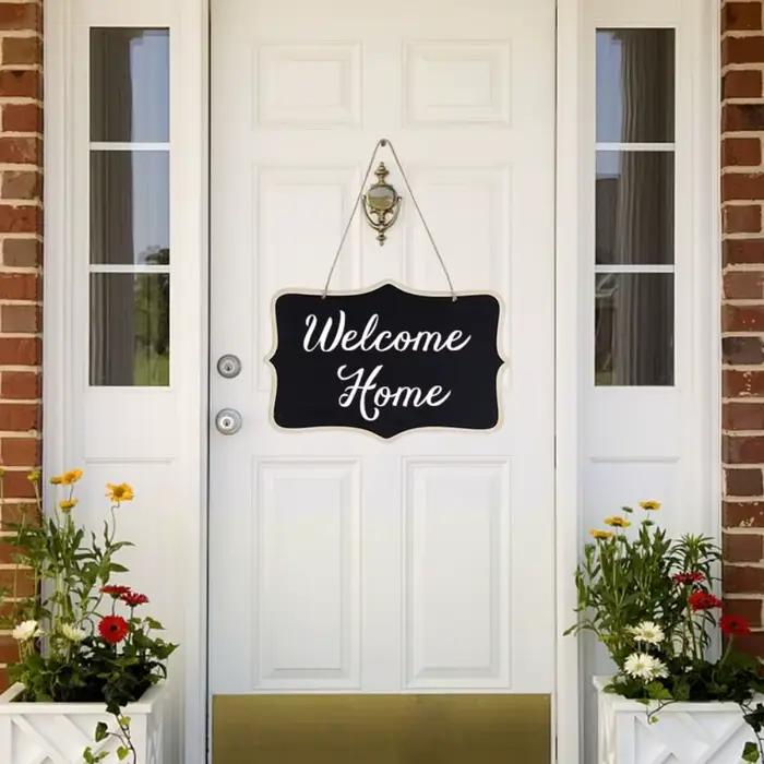 Tableau noir en bois de mariage rustique