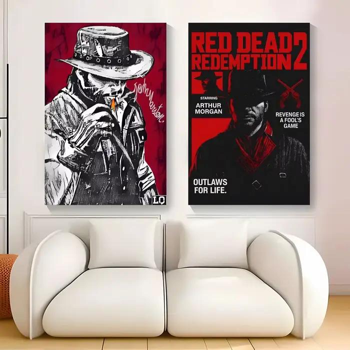 Affiche d'exposition de peinture et de calligraphie Red Dead Redemption 2
