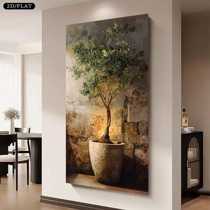 Peinture sur toile d'olivier extra large - Art