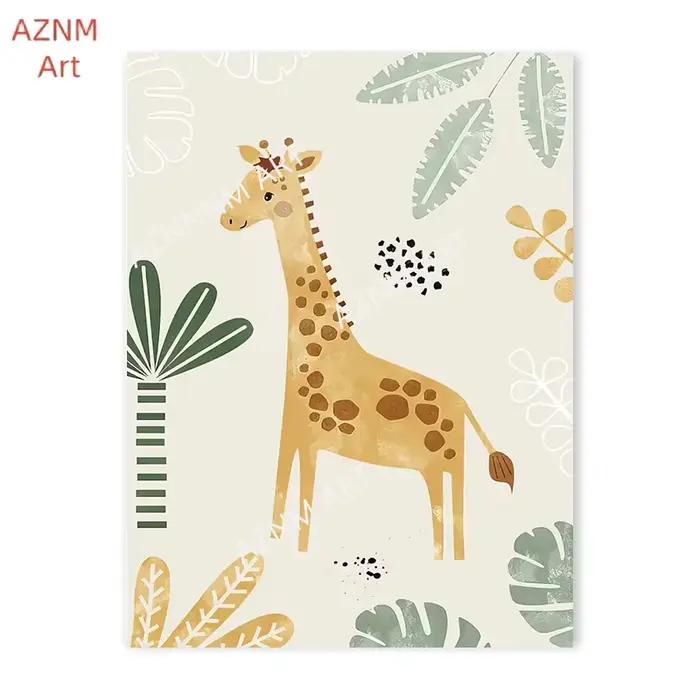 Affiche sur toile d'animaux de la Jungle