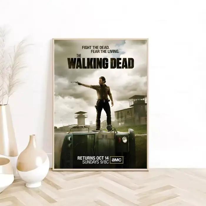 C-Classic Games T-The Walking D-Dead Second Poster autocollant artistique auto-adhésif en papier imperméable