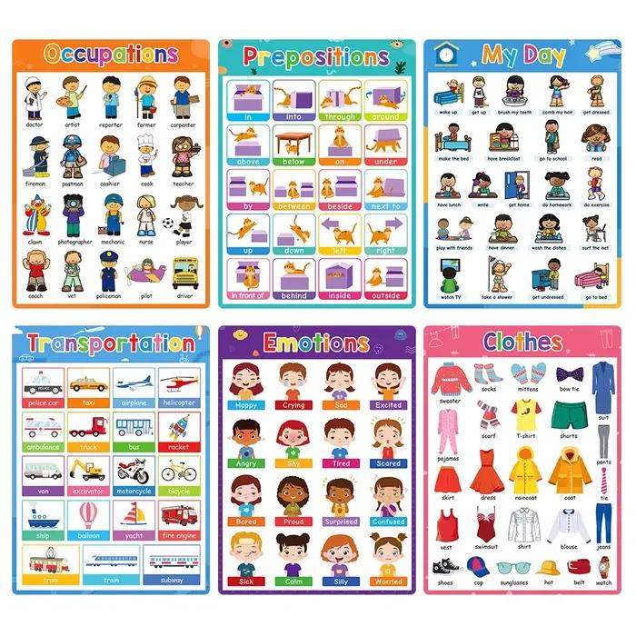 Affiches éducatives pour enfants d'âge préscolaire