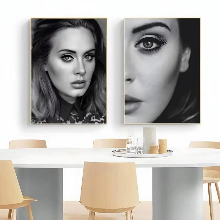 Affiche murale décorative du chanteur puissant Adele