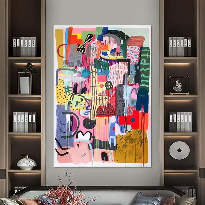 Toile acrylique colorée