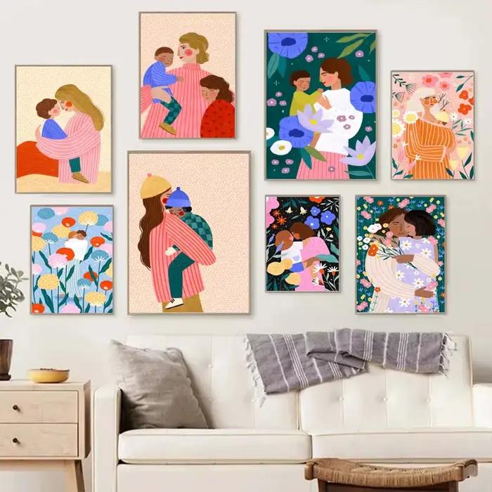 Toile imprimée d'art de maternité