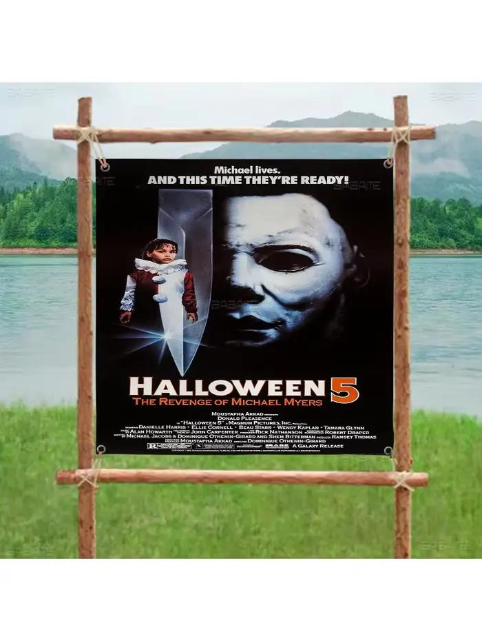 Bannière de film d'horreur classique Michael Myers pour Halloween