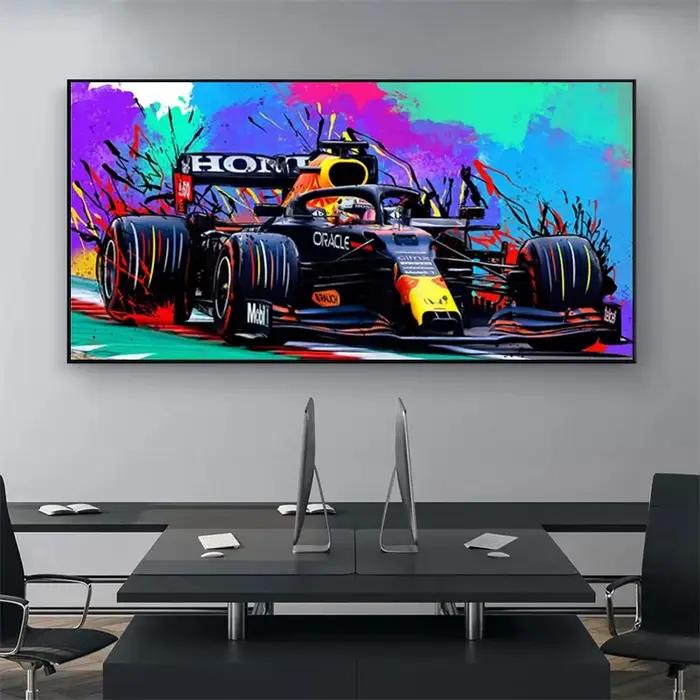 Peinture sur toile colorée populaire moderne