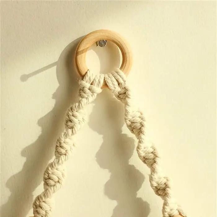 Étagère suspendue en macramé