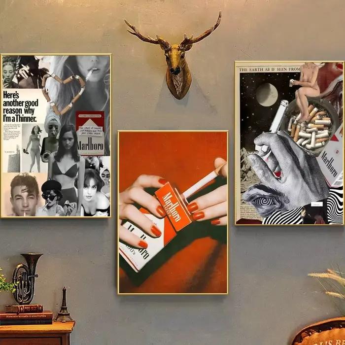 Affiche artistique M-Marlboro avec impressions