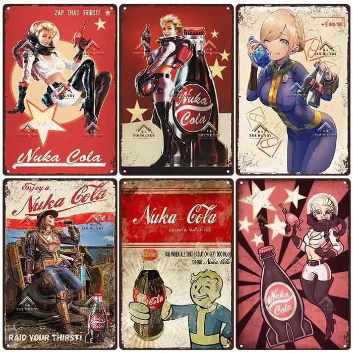 Panneau métallique Nuka Cola Drink Posters Game - Rendez votre maison unique avec cette plaque