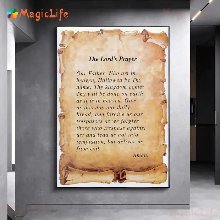 Impression d'affiche d'art de prière de la psaume 91. "Psalm 91" écriture mur Art toile peinture maison