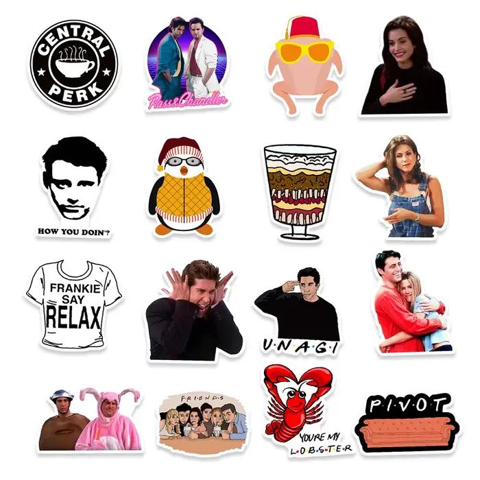 Autocollants de la série télévisée américaine Friends, autocollants de dessin animé cool, pour scrapbooking, réfrigérateur, valise, autocollant Graffiti classique, 10/30/50 pièces