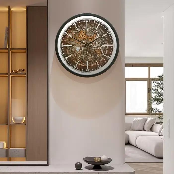 Horloge murale circulaire rétro pour salon