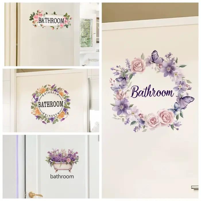 Autocollants muraux de signalisation de plantes de toilettes