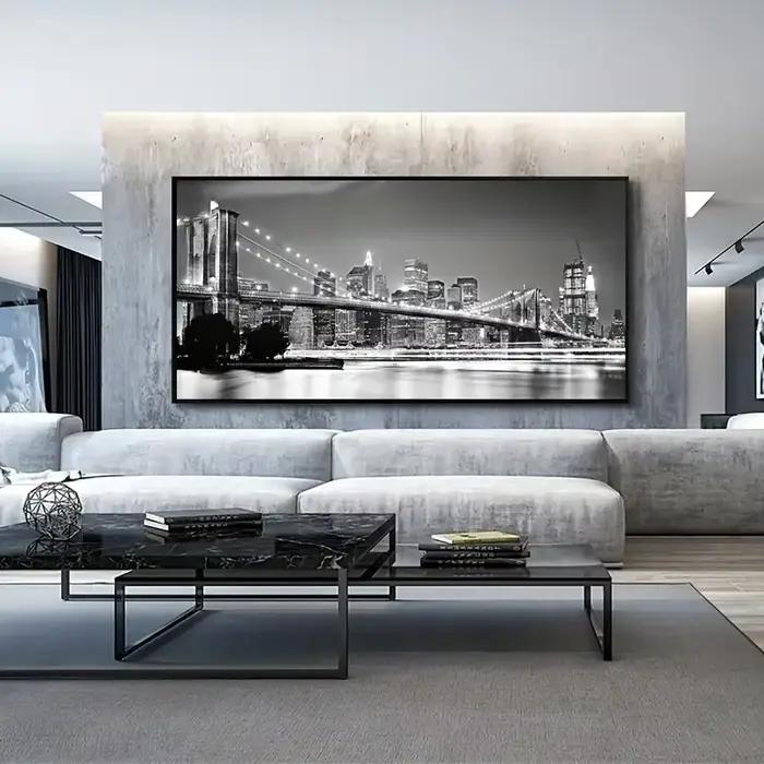 Peinture sur toile lumineuse pont de Brooklyn