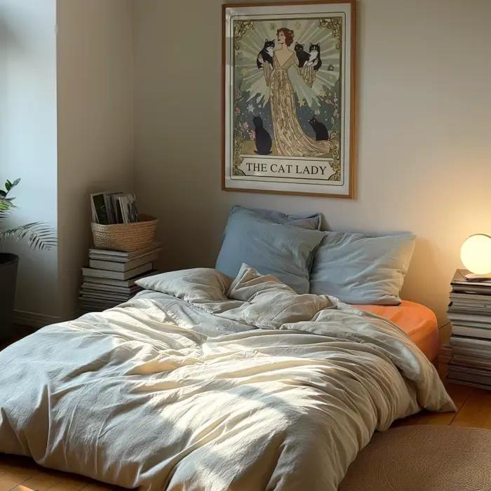 Affiche imprimée sur toile The Cat Lady Tarot