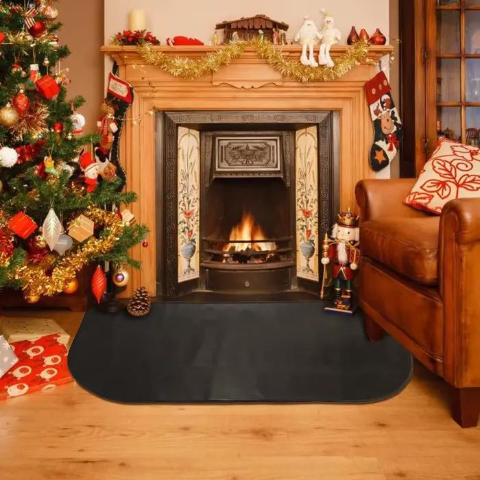 Tapis de cheminée ignifuge, ignifuge, résistant aux hautes températures, antidérapant, en fibre de verre, Protection du sol