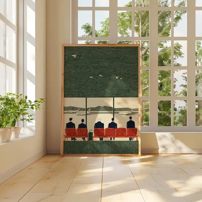Affiches sur toile Vintage « Salon d'aéroport »
