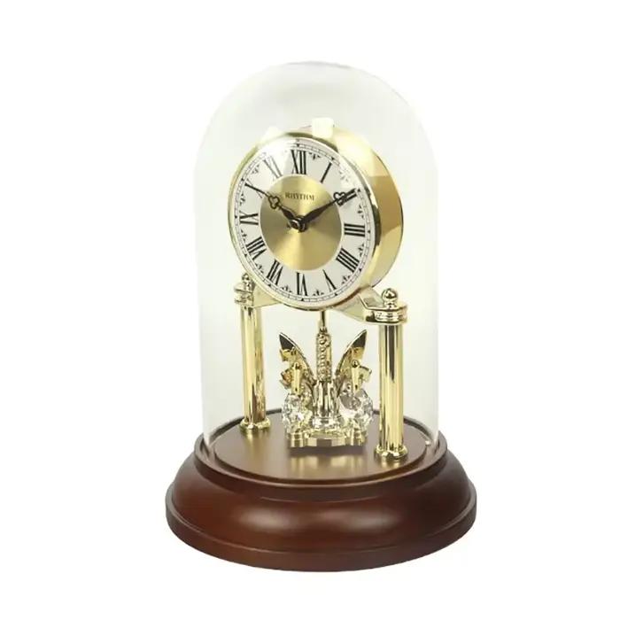 Horloge de Table rotative en or