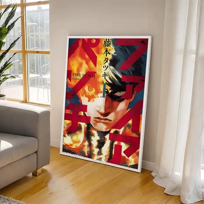 Affiche murale auto-adhésive HD Manga F-FIRE P-PUNCH
