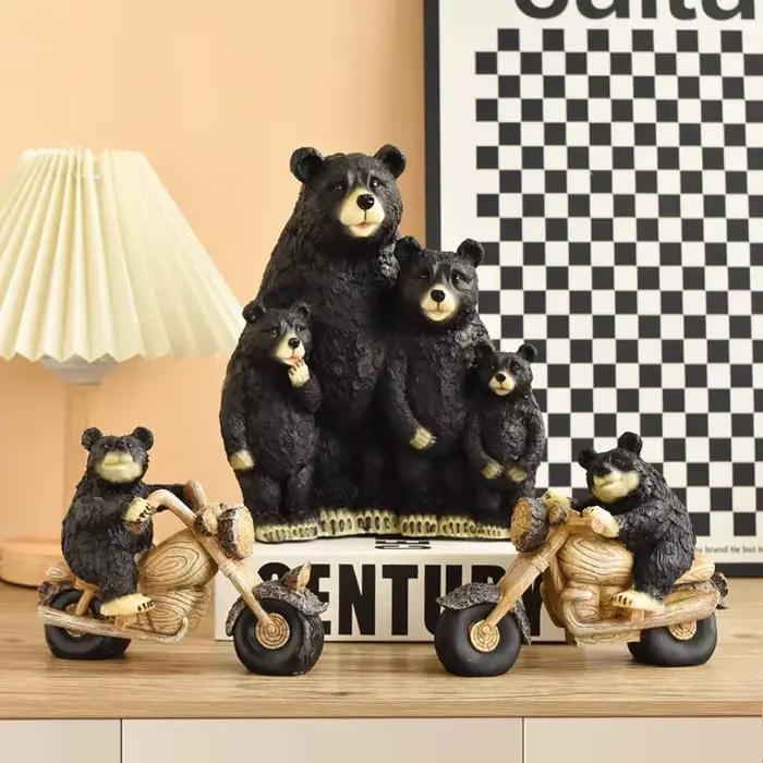 Présentoir ours noir, décoration de maison
