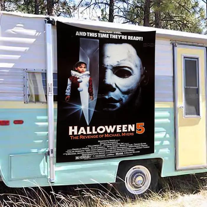 Bannière de film d'horreur classique Michael Myers pour Halloween