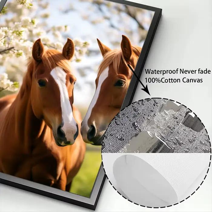 Affiche sur toile de cheval d'animaux sauvages