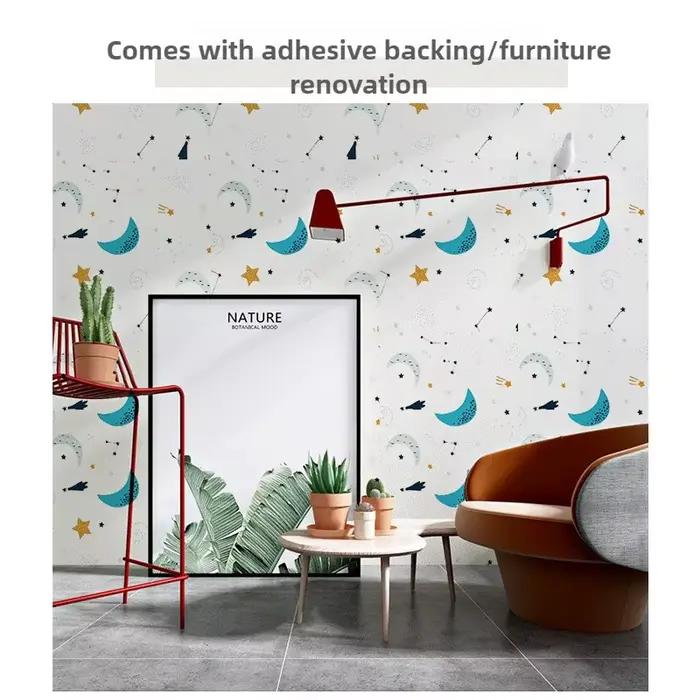 ‌ Fonds d'écran décor à la maison-papier peint adhésif floral pastel pour mur