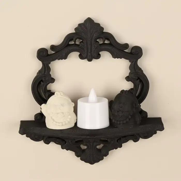 Étagère murale sculptée de style baroque rétro transfrontalier pour rangement et décoration