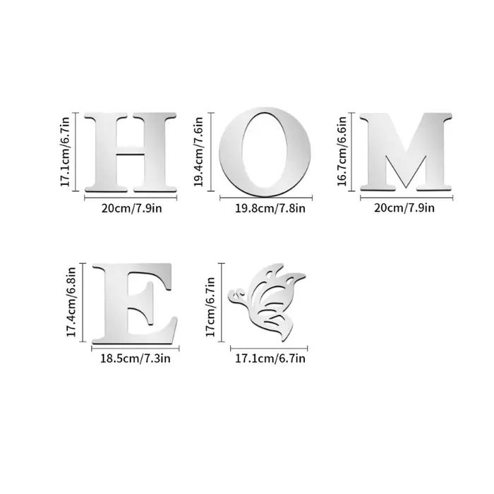 Autocollant mural miroir 3D avec Logo de maison