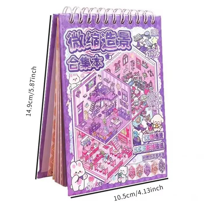 Mr.Paper 30 pièces autocollants de scène miniatures 3D