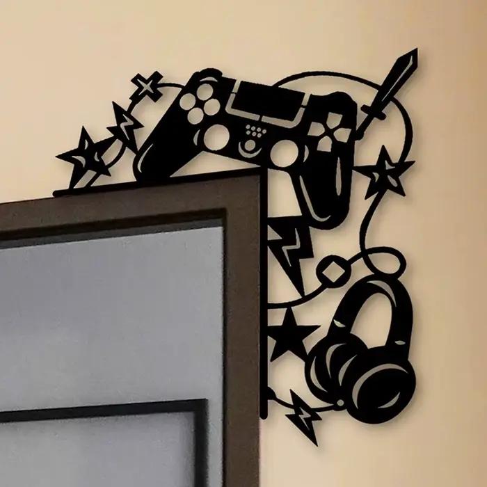 Peinture d'art en fer pour porte de Gamer
